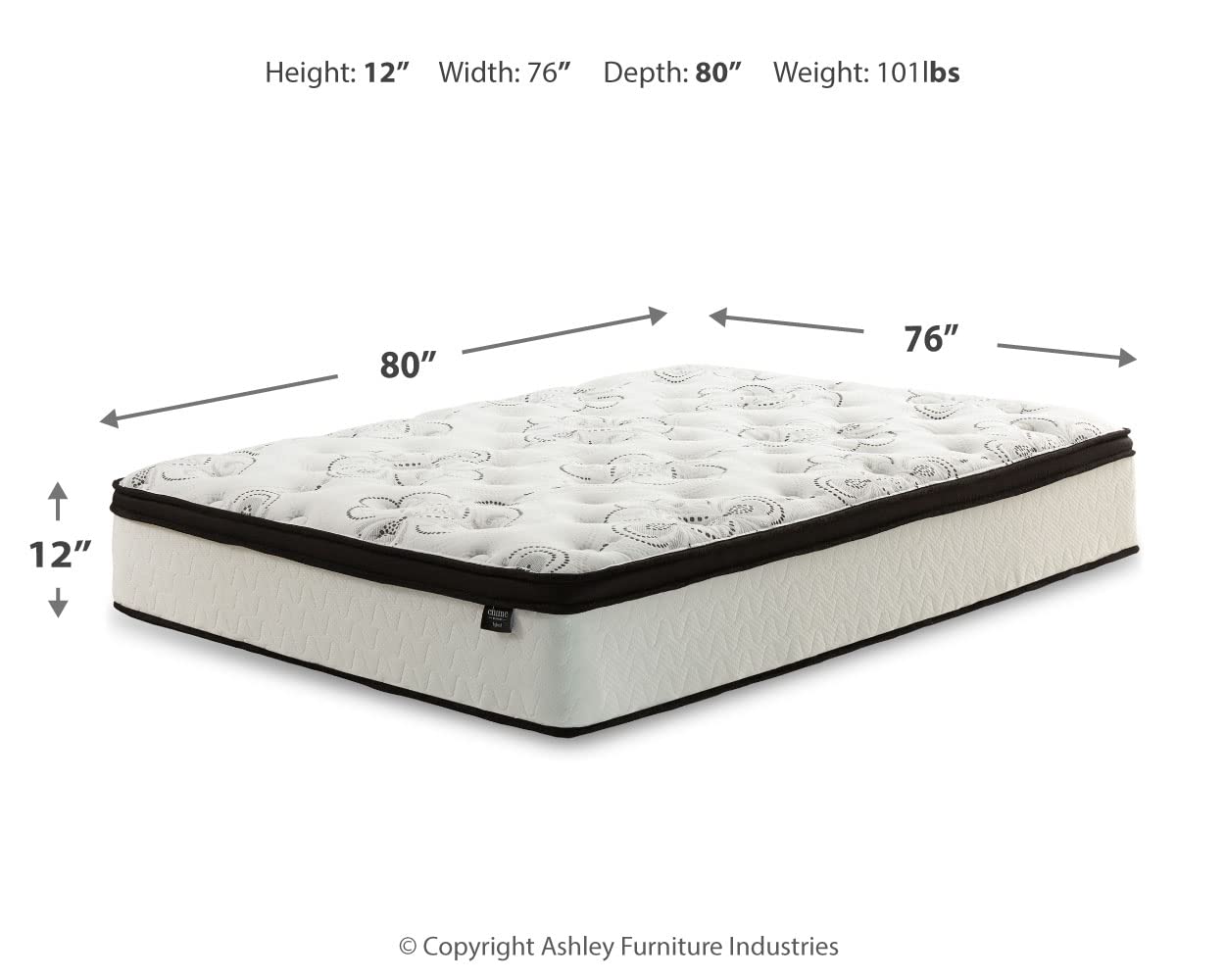 Ashley Signature Design Chime 12 Inch Plush Hybrid King Mattress